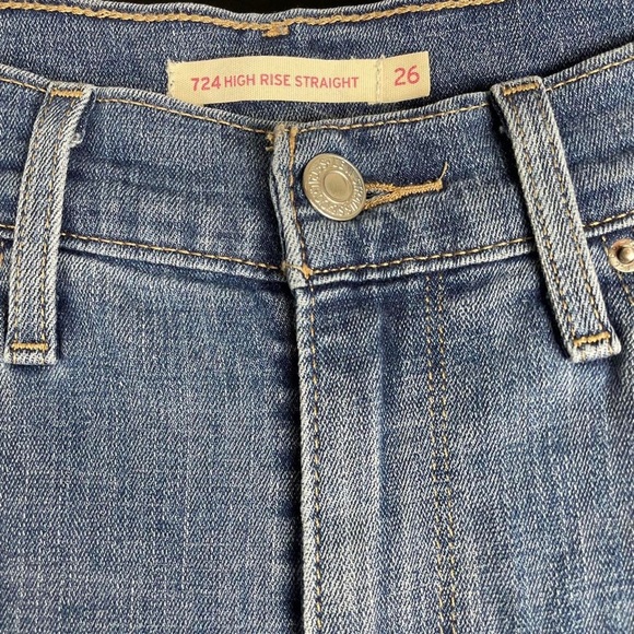 Levis High Waist Straight Jeans - Picture 2 of 4